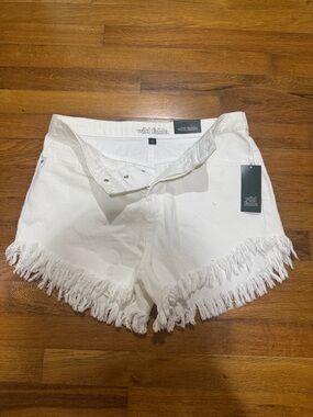 wild fable White Frayed Hem Jean Shorts 8 NWT